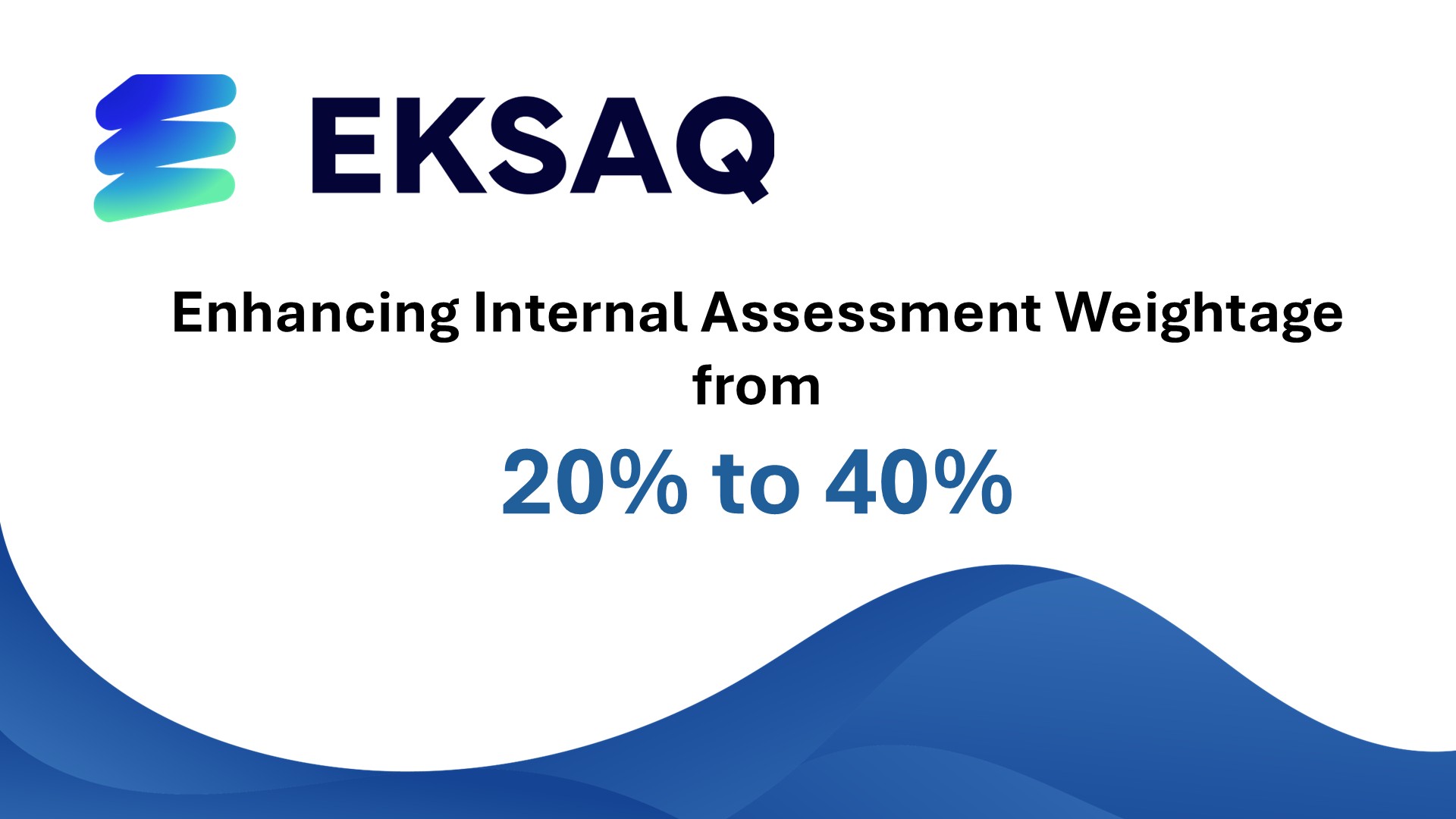 Enhancing Internal Assessment Weightage from 20% to 40%